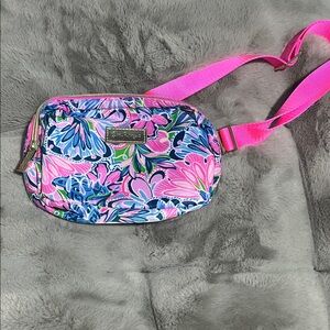 Lilly Pulitzer Vibrant Pink and Blue Crossbody Bag